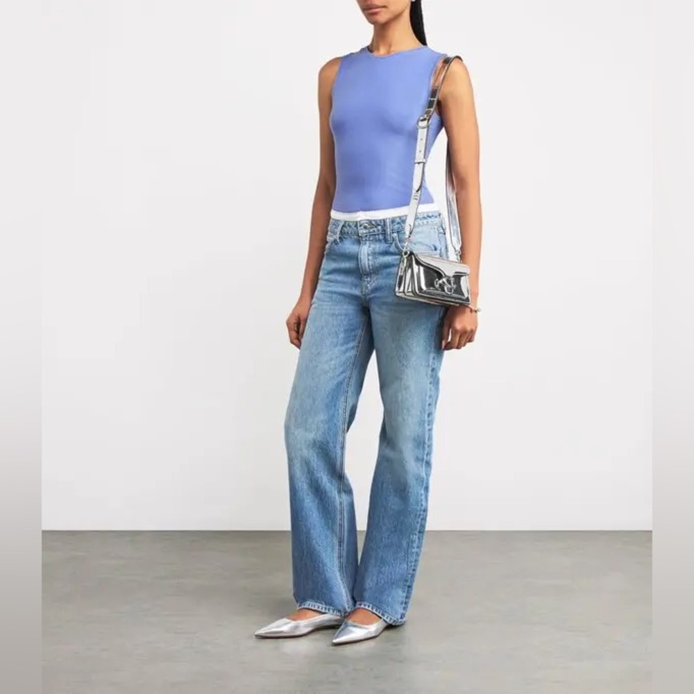 SKIMS Sleeveless Tank Top in Periwinkle Blue